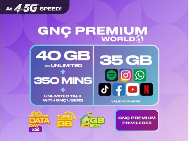 GNÇ Premium World Prepaid Package Paket Detay Kuzey Kibris Turkcell