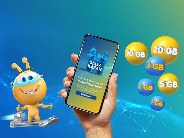 Kuzey Kıbrıs Turkcell, “Salla Kazan” ile bolca GB kazandırıyor!