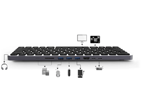 Bix 9in1 Çok Fonksiyonlu Kablolu Klavye (MX-KEYHUB01)
