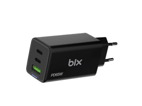 Bix GaN 65W Type-C&USB-A 3 Portlu Hızlı Şarj Cihazı (BX3P66G)