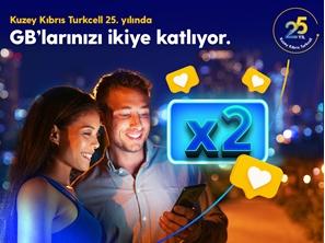 Kuzey Kıbrıs Turkcell 25. yılında interneti ikiye katlıyor!