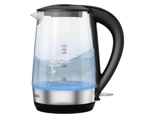LePresso 360 Transparent Quick-Boil Glass Kettle 