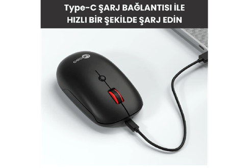 Lecoo Dual Mod Şarjlı Sessiz Kablosuz Optik Mouse (WS211)