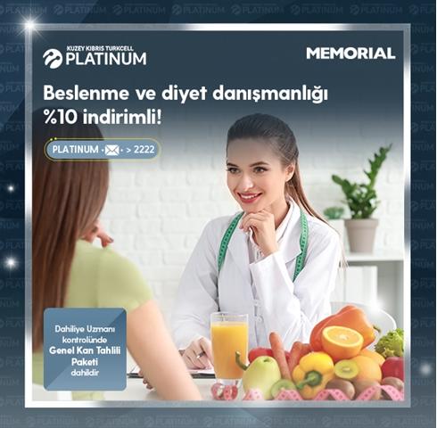 Memorial'da beslenme ve diyet danışmanlığı %10 indirimli! Memorial'da beslenme ve diyet danışmanlığı %10 indirimli!