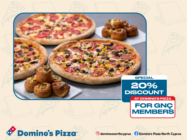 %20 Discount for GNÇ at Domino's Pizza!