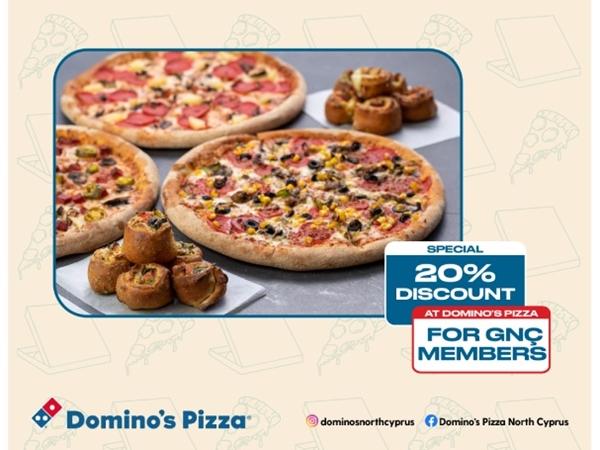 %20 Discount for GNÇ at Domino's Pizza!