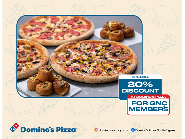 %20 Discount for GNÇ at Domino's Pizza!