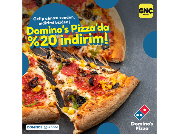Domino's Pizza'da %20 İndirim! Domino's Pizza'da %20 İndirim!