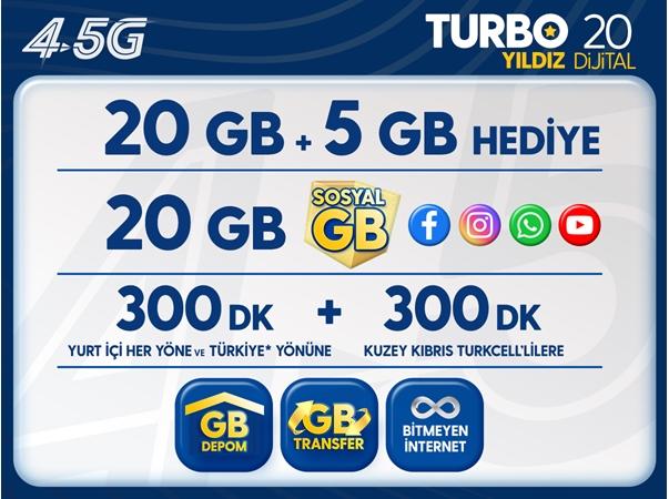 Turbo Yıldız 20GB Dijital Paketi
