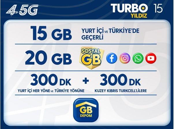 Turbo Yıldız 15GB Paketi